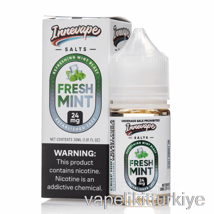 Vape Likit Taze Nane Tuzları - Innevape E-sıvı - 30ml 24mg